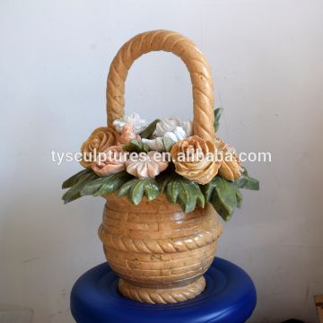 Modern design carved stone flower pot sculpture