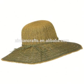 straw hat with drawstring and toggle