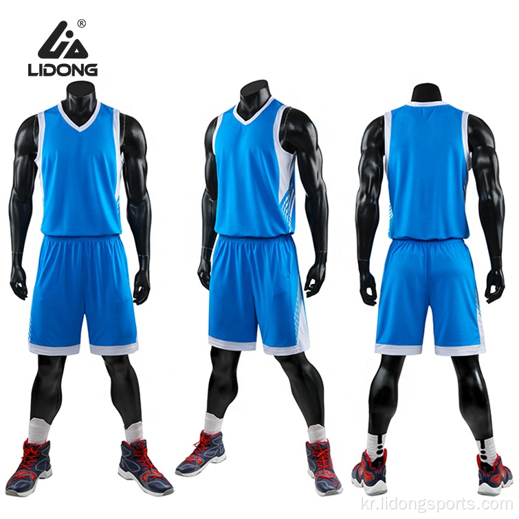 최고의 디자인 팀 블루 농구 유니폼 농구 유니폼