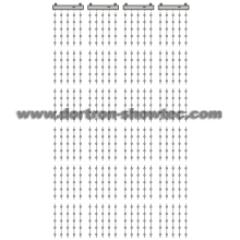 LED Pixel Bubble P200 Curtain Kit Height 6m Width 4m (LPBU50-A200BKT(H6W4))