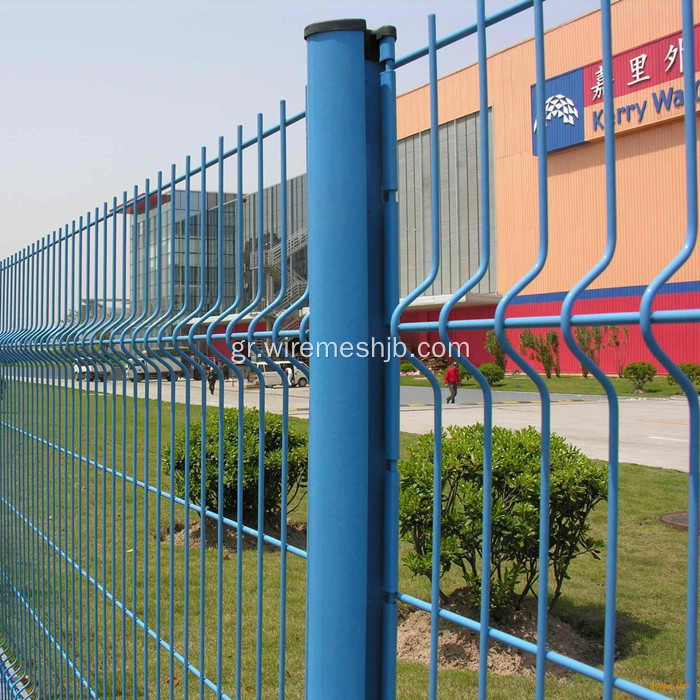 Σιδηροδρομικός φράκτης-Επικαλυμμένο με φράχτη από πλέγμα τριγώνου με PVC