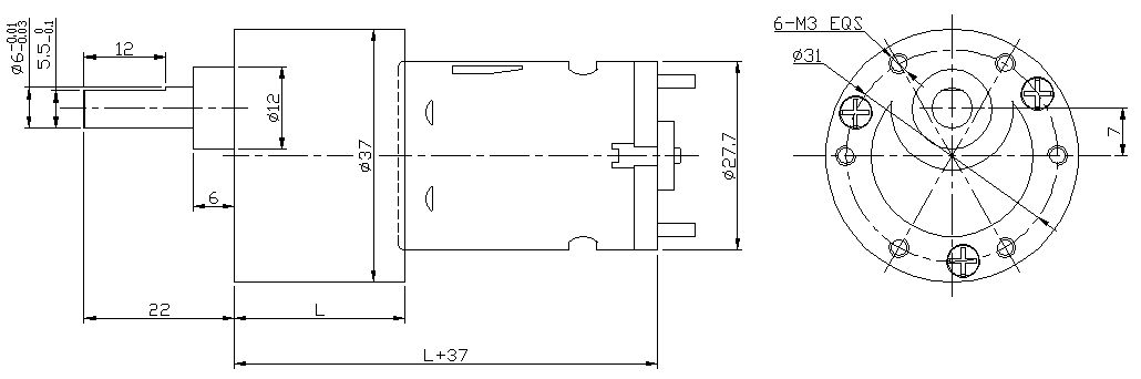 dc geared motor 12v 122 rpm