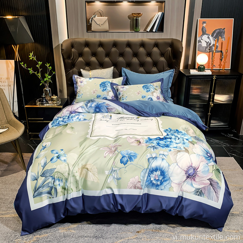 Giá rẻ King Size Bedsheet Duvet Cover Bộ đồ giường Đặt