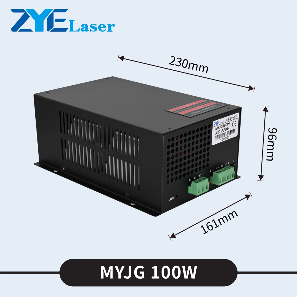جدول معلمات مصدر طاقة ليزر ثاني أكسيد الكربون من سلسلة MYJG MYJG series CO2 laser power supply parameter table