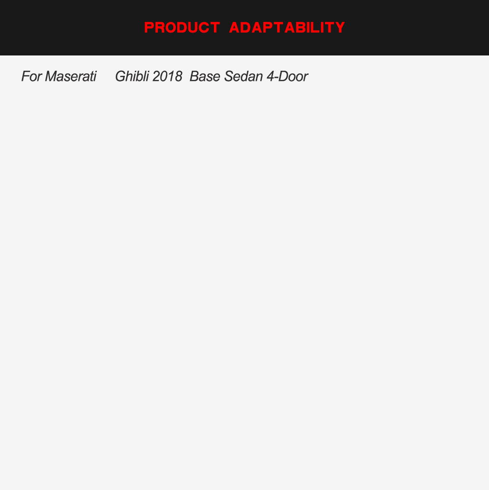 Carbon Fiber Rear Diffuser for Maserati Ghibli Base Sedan 4 Door 2018-2019