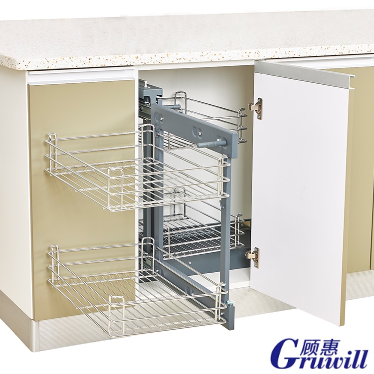 부엌 소프트 클로즈 회전 저장 바구니 스윙 트레이 매직 코너 캐비닛 블라인드 코너