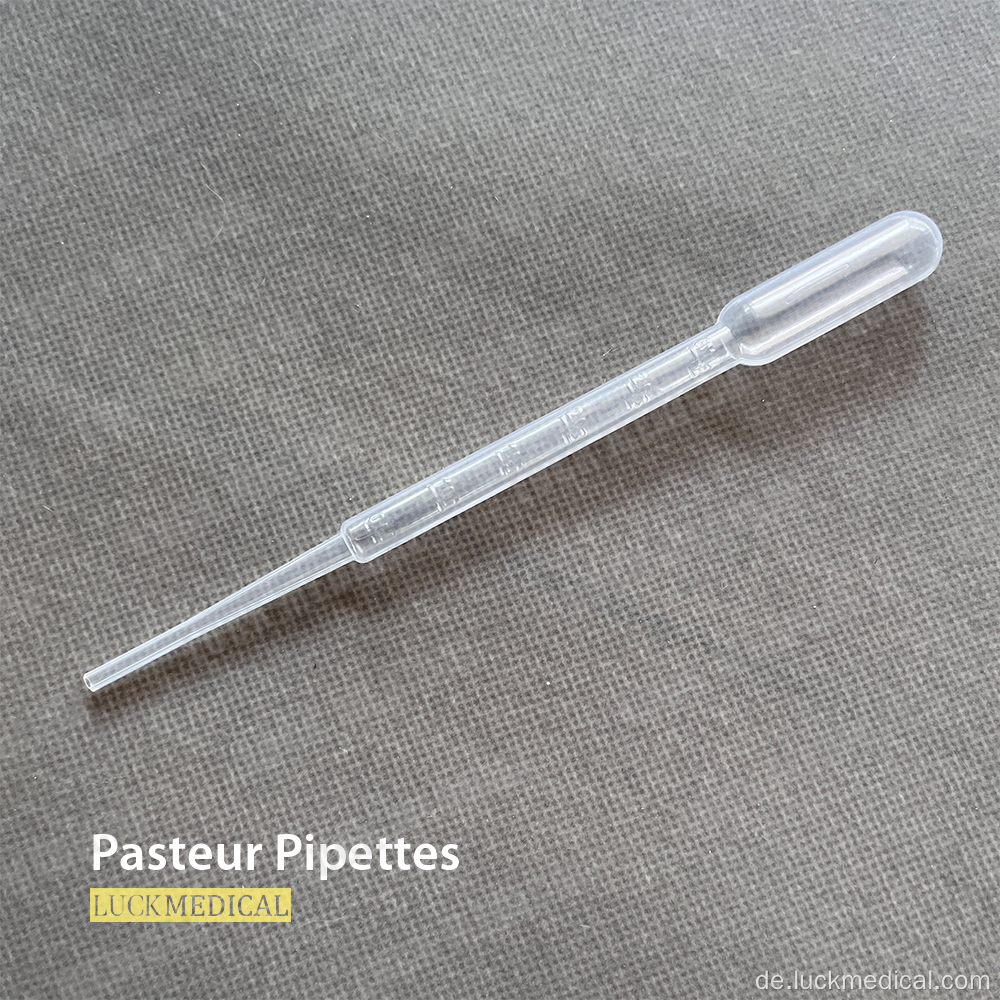 Plastikpasteur -Pipetten 3ml Labor verwenden