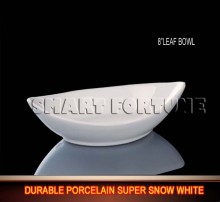 Leaf Shape Porcelain Bowl Noodle Bowl Unique Shape Ceramic Bowl
