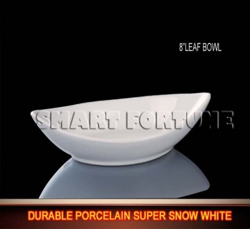 Leaf Shape Porcelain Bowl Noodle Bowl Unique Shape Ceramic Bowl