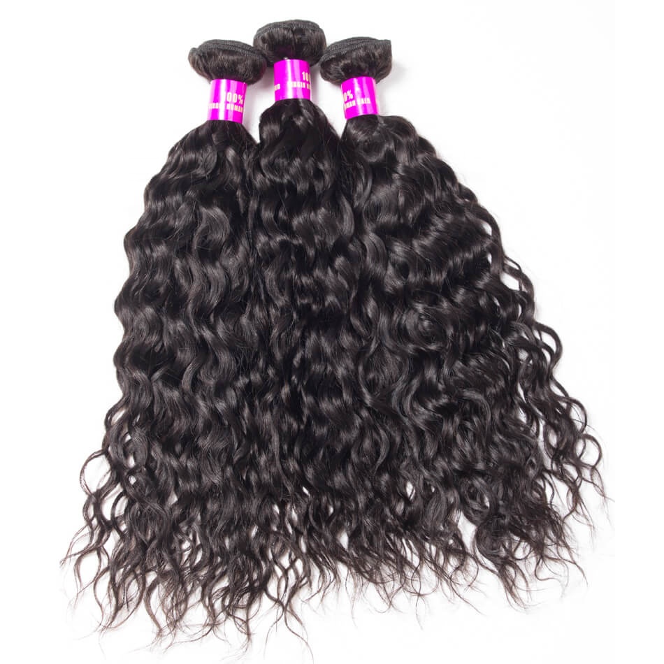 Brazilian Water Wave Human Hair Bundles Wholesale Virgin Remy Cuticle Aligned Raw Virgin Hair