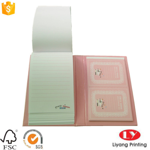 Customized Hardcover cute notepad set printing