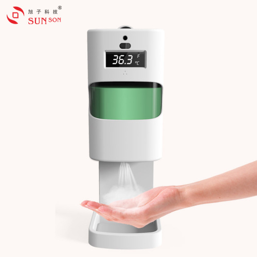 Dispenser Sanitizer Leungeun sareng Pembaca Suhu