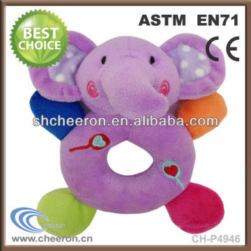 Plush rattle Plush elephant baby rattle