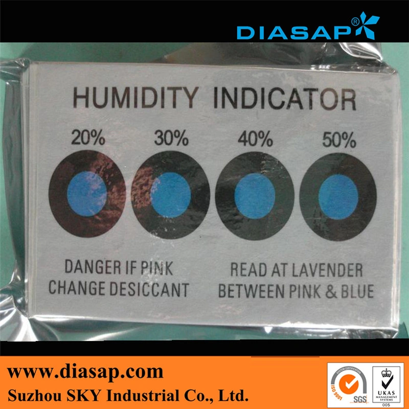 20% 30% 40% 50% Humidity Indicator Card