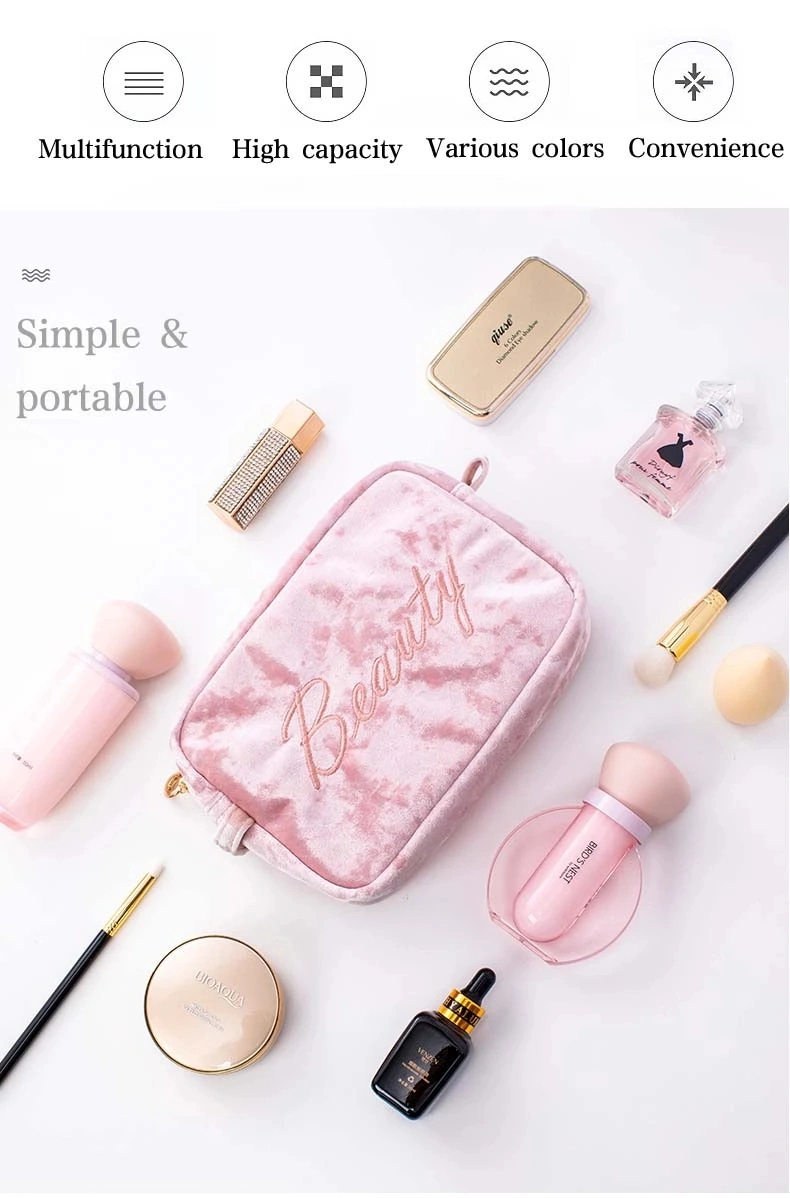 Custom Logo Makeup Bag Brush Packing Beautiful Beauty Bag Cosmetic Make up Bag for Ladies