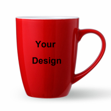 Wholesale Unique Design Custom Logo Red Matte Ceramic Mugs 350ml