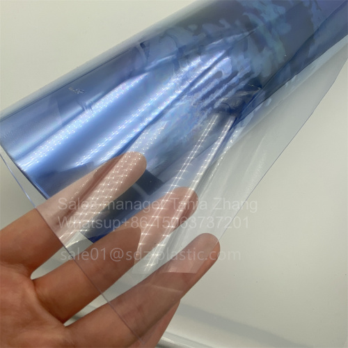 Transparent light blue rigid PETG medical sheet film