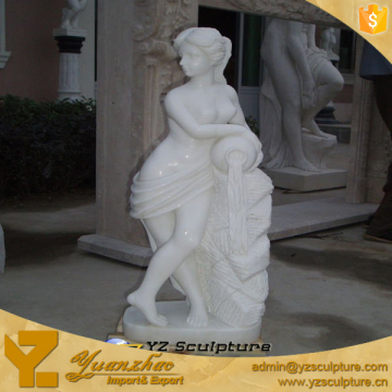 beautiful Carved White Marble Nude Lady Statue / Nude woman Statue