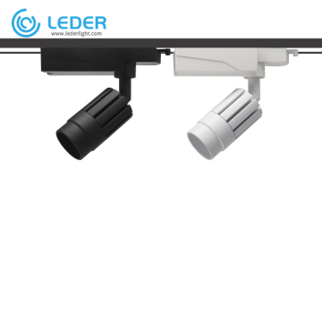 LEDER Schwarz LED-Einzelschienenleuchte