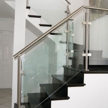 Frameless glass railing bracket and interior railing Kit