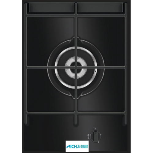 Gas de vidrio negro Hob 36cm 1 quemador