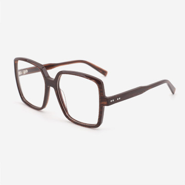 Square Oversize Acetate Female Optical Frames 24A3002