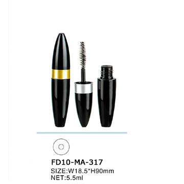 5.5ml Plastic Mascara Tube with Golden Ring