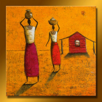 Modern Africa Artwork Handmade Abstract Oil Painting