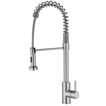 Polished Pull out Brass Kitchen Faucet Mixer Tap