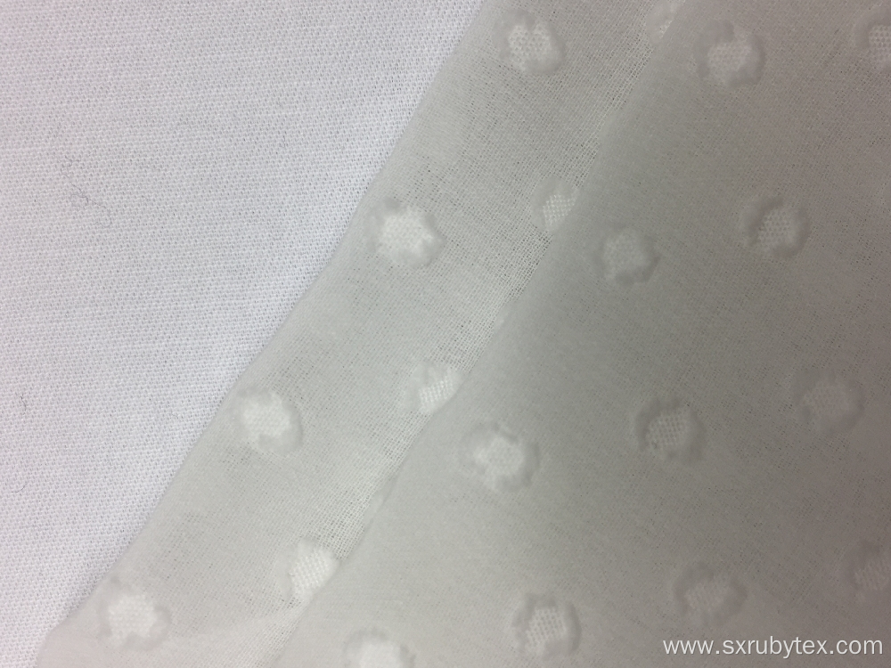 75D Polyester Swiss Dots Solid Fabric