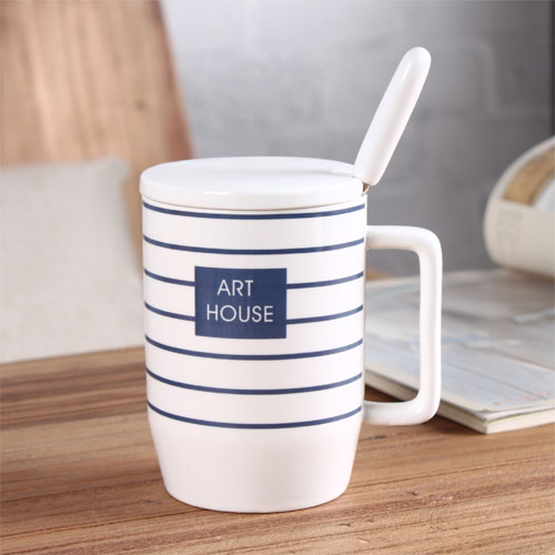 durable stripe coffee mug