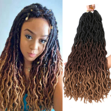 synthetic wavy Gypsy locs Hair nu Soft faux locs crochet jumbo crotchet hair Gypsy locs