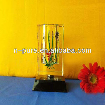 Chinese Clear Crystal Pen Holder