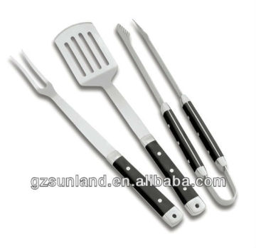 Bakelite wood handle 3pcs BBQ tool set