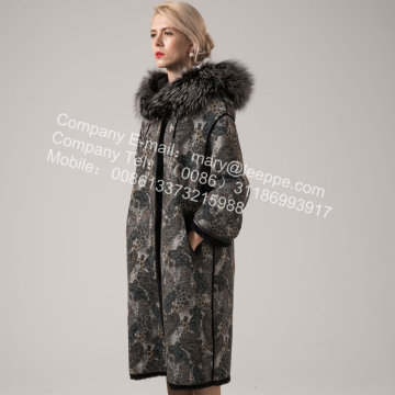 Mink Fur Hooded Overcoat For Women In Winter