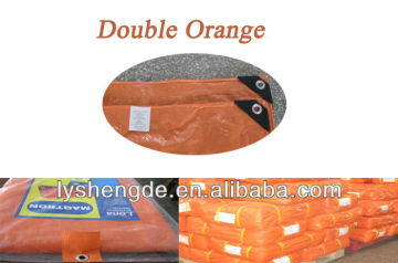 Orange Pe Tarpaulin Sheet 110GSM