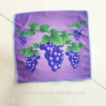 High quality square fruit microfiber hand towel