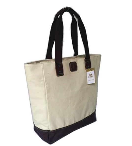 Leather Tote Environmental Protection Bags, Canvas Tote Bags with Customized Logo