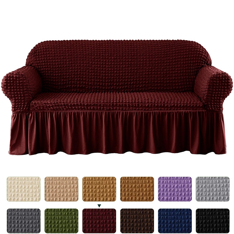 Anpassad färg Hot Sale Strech Hushållsdekorationssoffa täcker för 3 -sits soffa