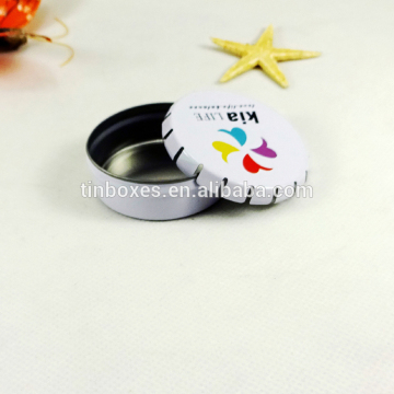 Click clack small round metal mint tin box