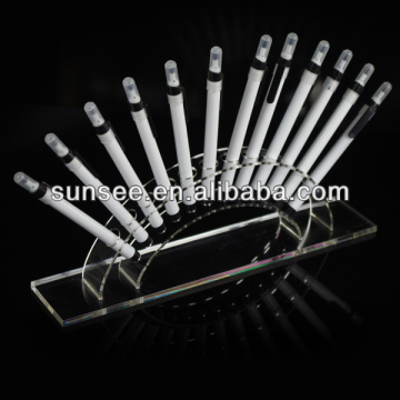 clear half-round acrylic pen display stand