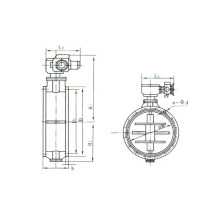 manual Ceramic wear-resistant dust gas butterfly valve