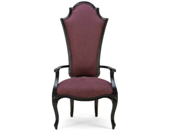 hotel room wood frame armchair