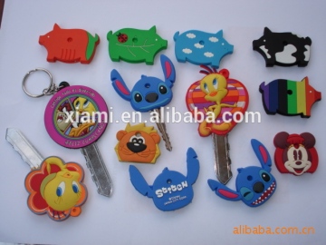 good market little yellow duck shape rubber novelty key cover