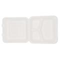 Salad box 3-compartment eco-friendly disposable bagasse takeout bento box food container