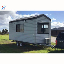  hurricane-resistant 3-axle trailer container home with solar modules - 40ft tiny house 