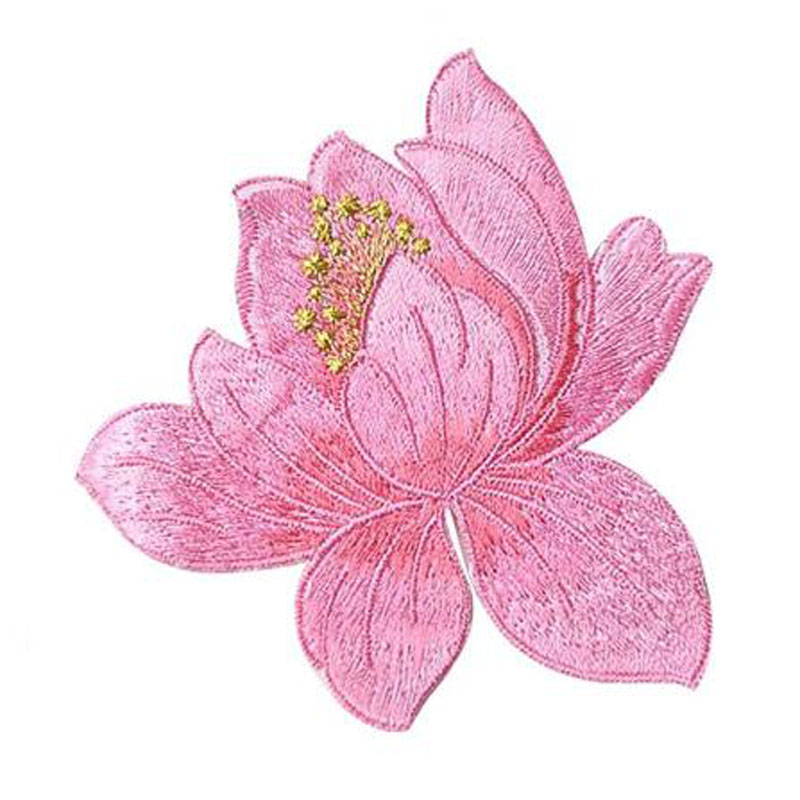 Lotus Applique Embroidery Patch