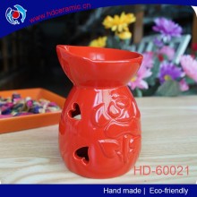 Elegant&red ceramic incense burner,ceramic oil burner,tealight warmer