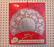 8.5inch silver foil doily round shape