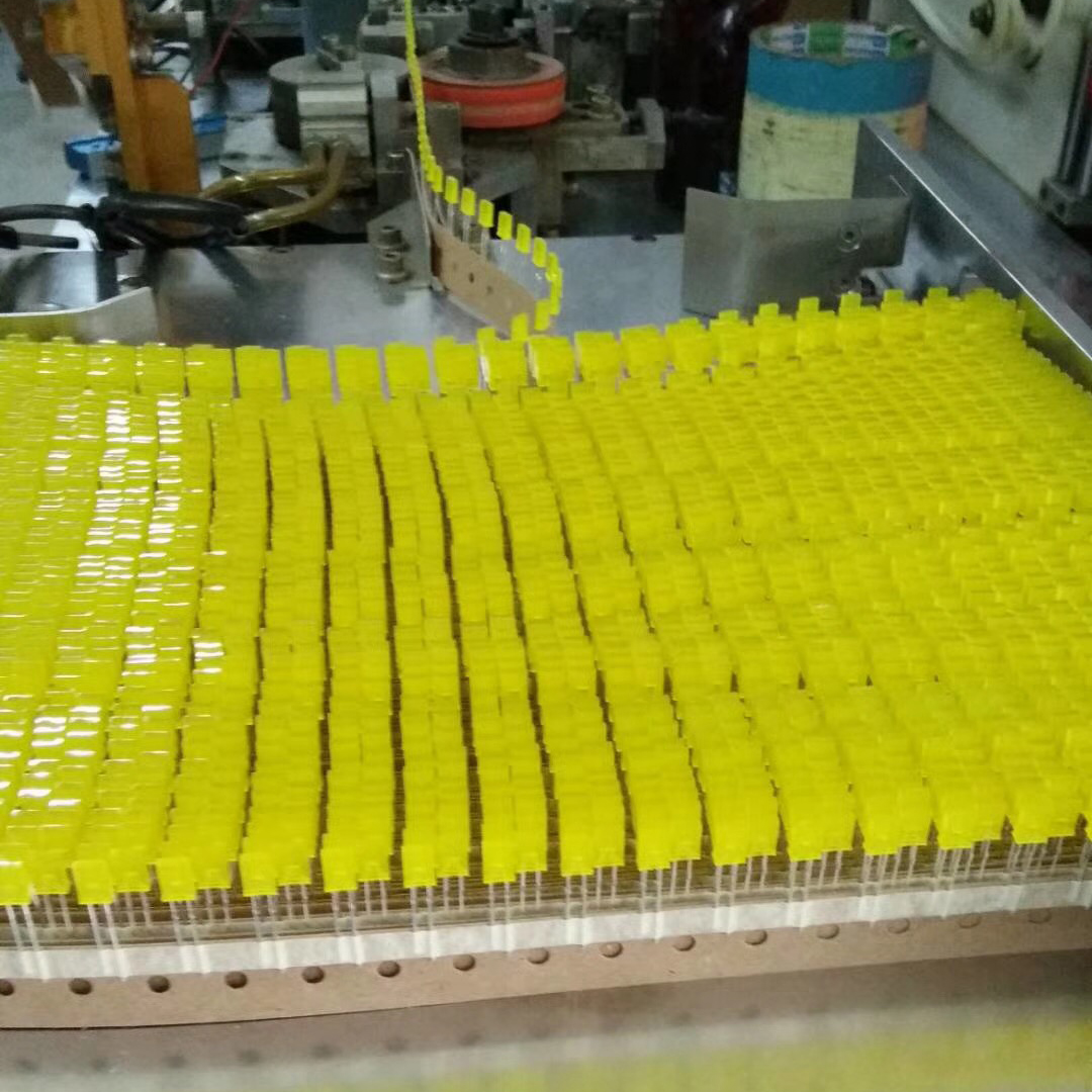 taped yellow LED through-hole led